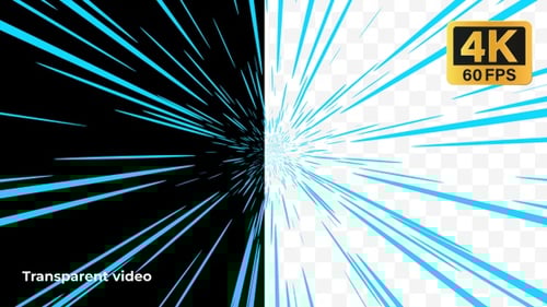 Futuristic Warp Speed Hyperspace Travel Light Trails