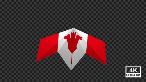 Flagge des Papierflugzeugs von Kanada