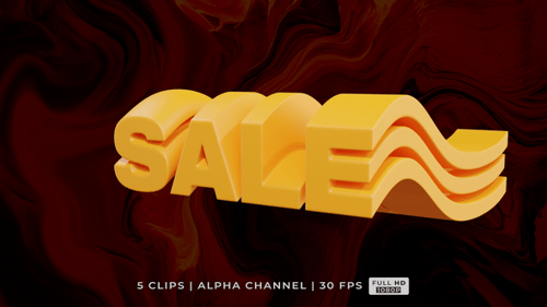 Animación de texto 3D a la venta