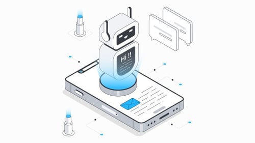 Chatbot Isometric Animation Alpha Channel