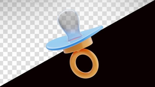 3D Animation of Kids Toy Scooter on Alpha Channel