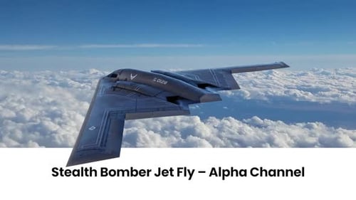 B-2 Stealth Bomber Fly – Alpha Channel