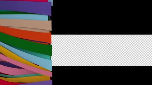 Colorful Fluid Ribbons Seamless Transition