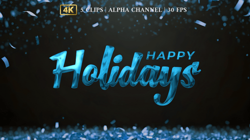 Happy Holidays Text Animation Pack