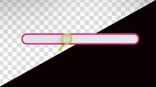 Search bar with magnifying glass icon 3d animation