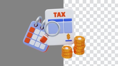 3D Animation of Taxes Your Fiscal Responsibility | Alpha Channel