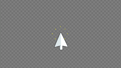 Animated Mouse Cursor Click with Sparkle Effect