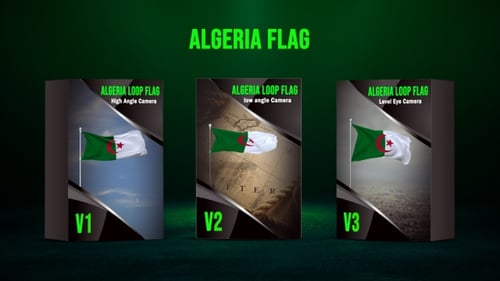 Algeria Flag Looping