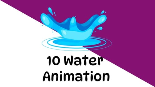 Animated Fluid Water Splashes and Dynamic Slime Drips