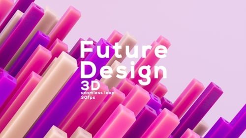 Dynamic Abstract Geometric Bars Loop Background