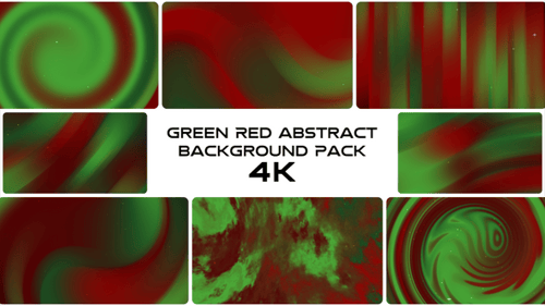 Paquete de animación de fondo abstracto rojo verde