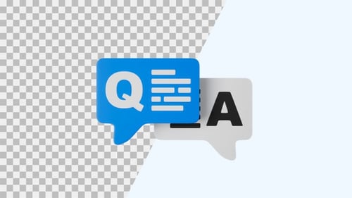 3D Animated Q&A Speech Bubbles for Digital Communication