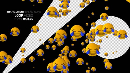 Laughing Crying Emoji Loop Alpha