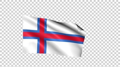 Realistic Waving Flag of the Faroe Islands Animation