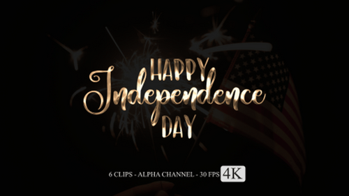 Happy Independence Day Animation Text
