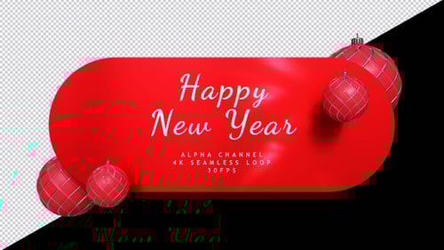 Modern Christmas Ornament Lower Third Title Plate