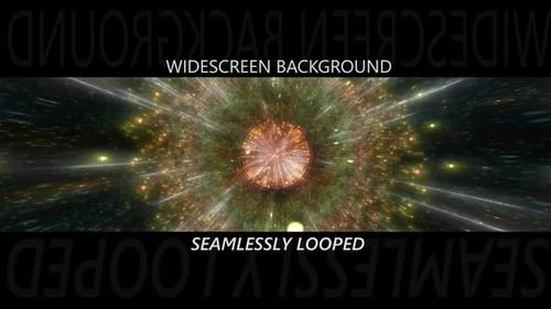 Gold Green Circular Mosaic Background Loop