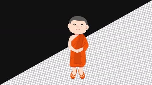 Buddha religious sewing | Religious | Alpha Channel