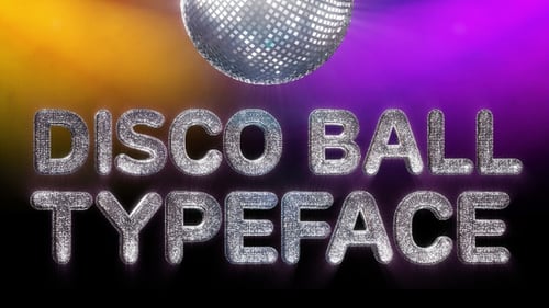 Animated Disco Ball 3D Typeface for Festive Celebrations