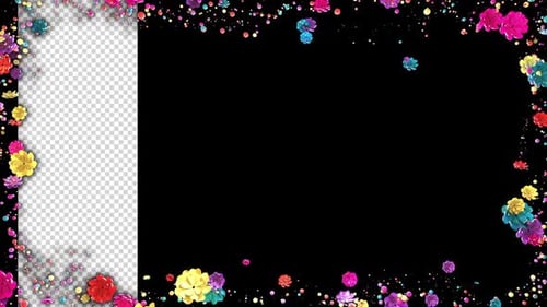 Spring Flowers Frame Loop Alpha