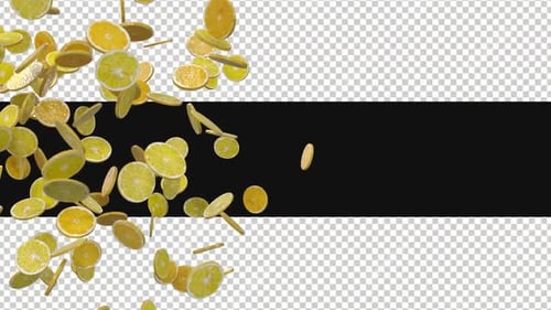 Falling Lemon and Orange Slices Animated Background