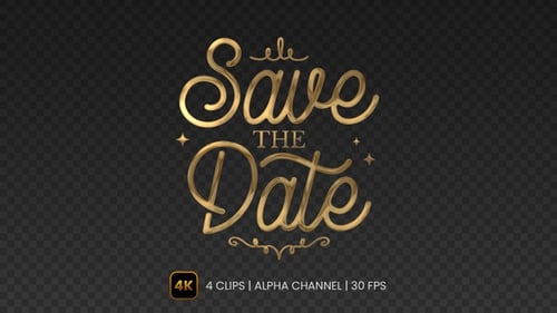 Save The Date Text Animation