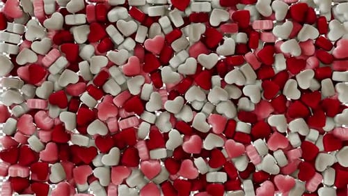 Falling Candy Hearts Romantic Transition