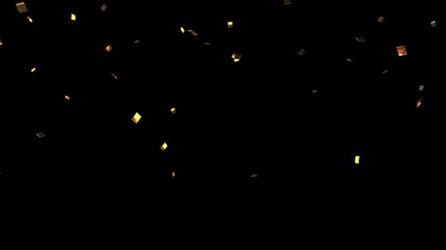 Seamless Falling Gold Confetti Celebration Overlay