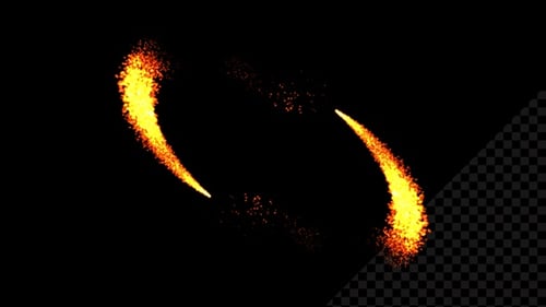 Dynamic Fire Sparks Particles Overlay