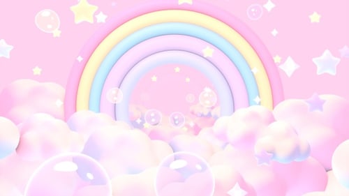 Cartoon Rainbow Tunnel