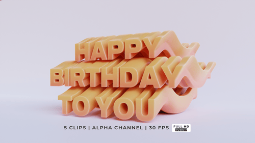 Animación de texto de feliz cumpleaños