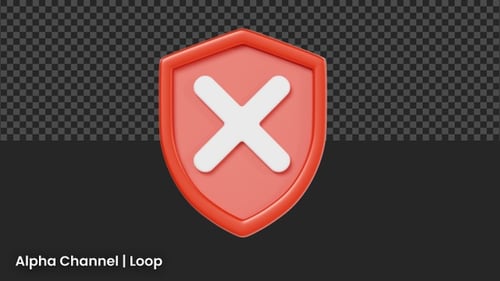 Animación de marca cruzada 3D en el escudo | Alpha Loop