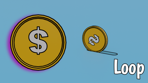 US Gold Coin Loop Video