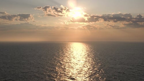 Nature. Sea sunset. Majestic sunset or sunrise landscape Amazing light of nature cloudscape sky.