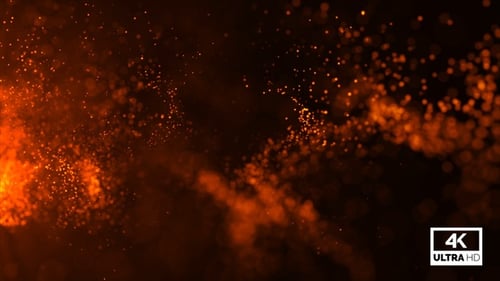 Fire Particles Spark Background 4K