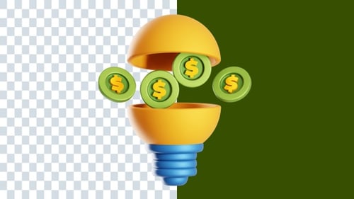 Investment Business Idea 3D Animations | Alpha Channel