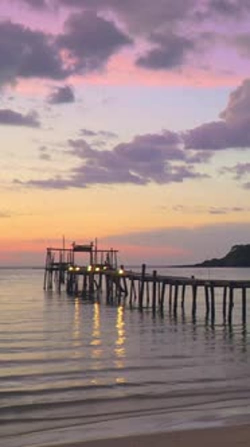 Tropical Paradise Featuring Stunning Beach, River, and Sunset