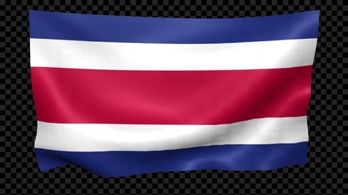 Bandera de Costa Rica ondeando