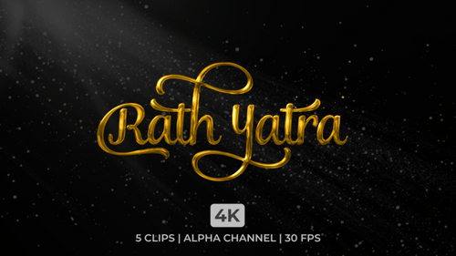 Animation de texte de lettrage Rath Yatra