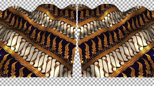 Tissu en soie à motif ethnique indonésien Wave Alpha Songket Batik Parang Jogjakarta Keris Java