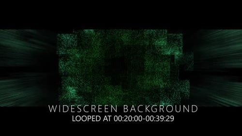 Digital Glitch Particle Data Stream Looping Background