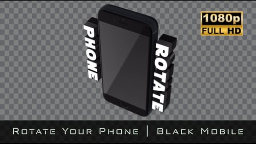 3D Phone Screen Rotation Instruction Animation