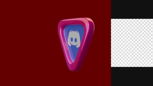 Glossy 3D Discord Logo Animation for Tech Content