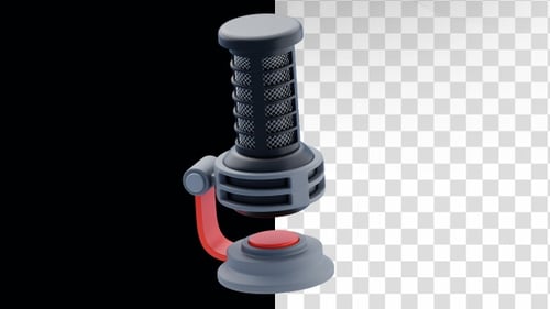 3D Animation of Gaming Microphone