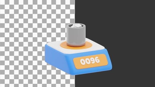 3D Animation of Accurate Digital Scale for Precise Measurements | Alpha Channel