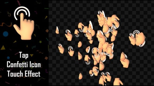Tap Confetti Icon Touch Effect