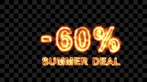 Fiery Text Titles and Numbers for Hot Sale Promotions