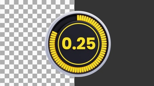 Animación 3D del cronómetro | Alpha Channel