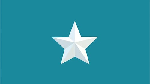 Geometric Rotating Star Alpha Channel Loop