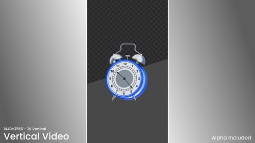 3D-Uhr tickt | Alpha Channel